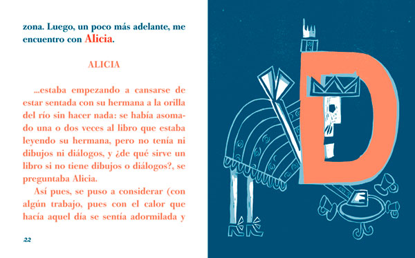 Alfabeto sobre la literatura infantil Bernardo Atxaga dibujos de Alejandra Hidalgo 