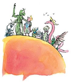 James y el melocotón gigante (ilustración de Quentin Blake)