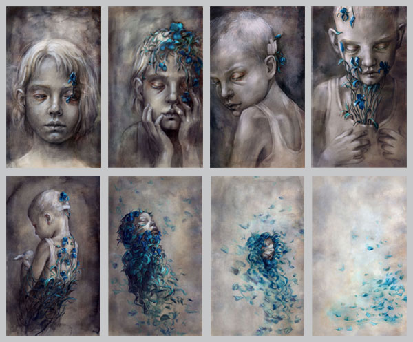 Secuencia de ilustraciones de "Birgit" (El Jinete Azul, 2011)